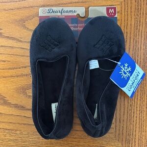 Dearfoams Midnight Black Slippers